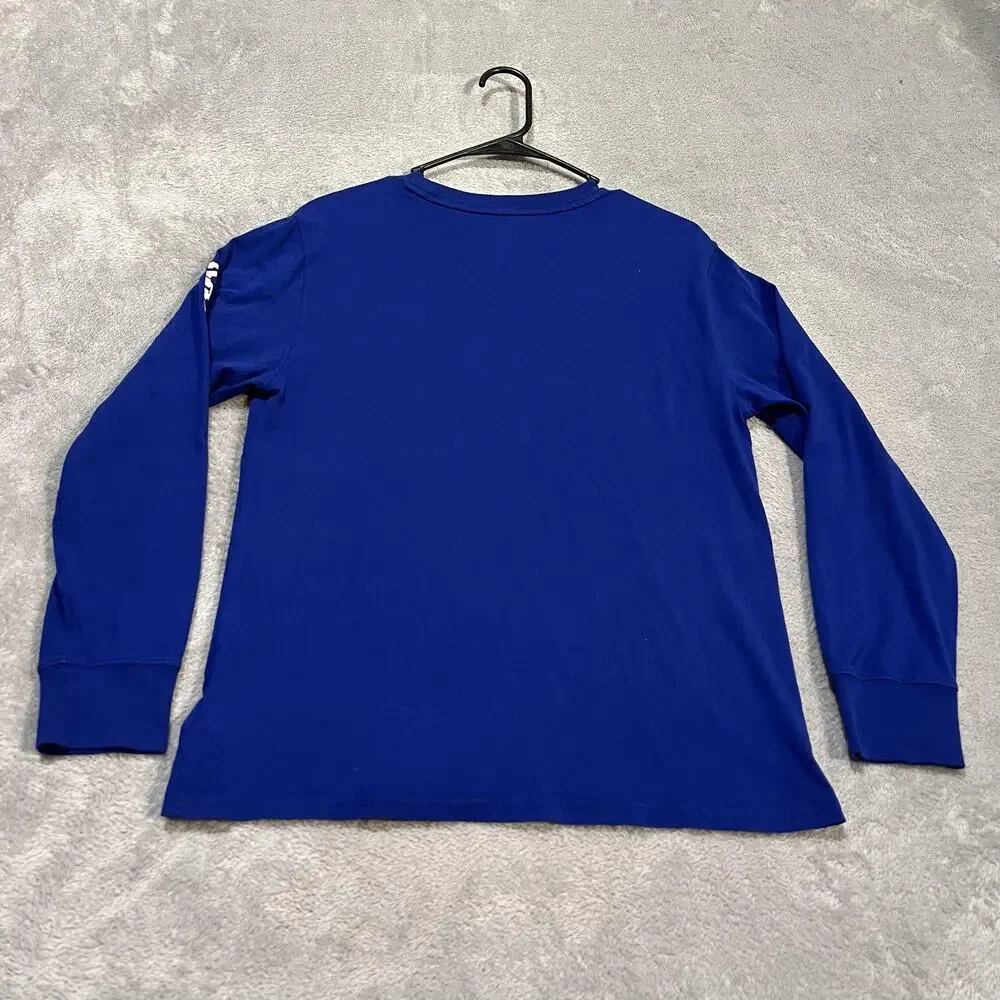 Polo Ralph Lauren Shirt Boys Large Blue Long Sleeve Rugby Football Club Graphic